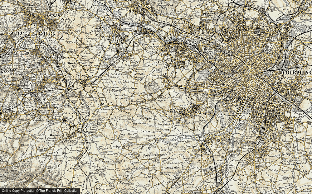 Old Map of Beech Lanes, 1901-1902 in 1901-1902