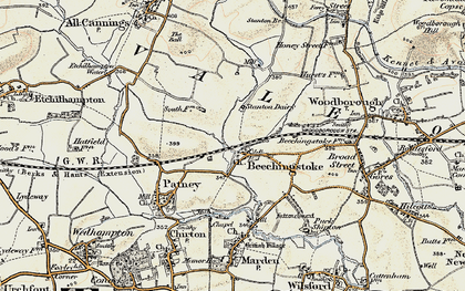 Old map of Beechingstoke in 1898-1899