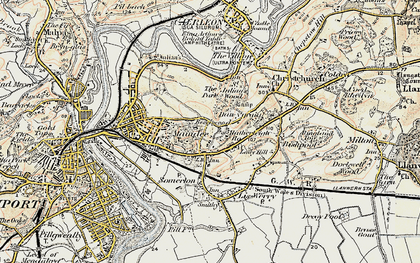 Old map of Beechwood in 1899-1900