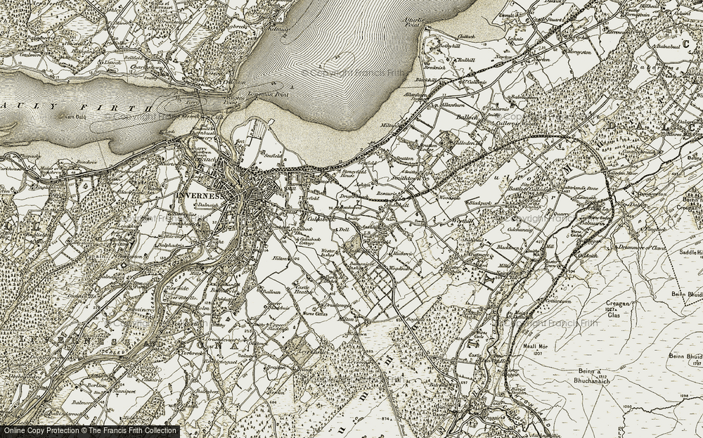 Old Map of Beechwood, 1908-1912 in 1908-1912