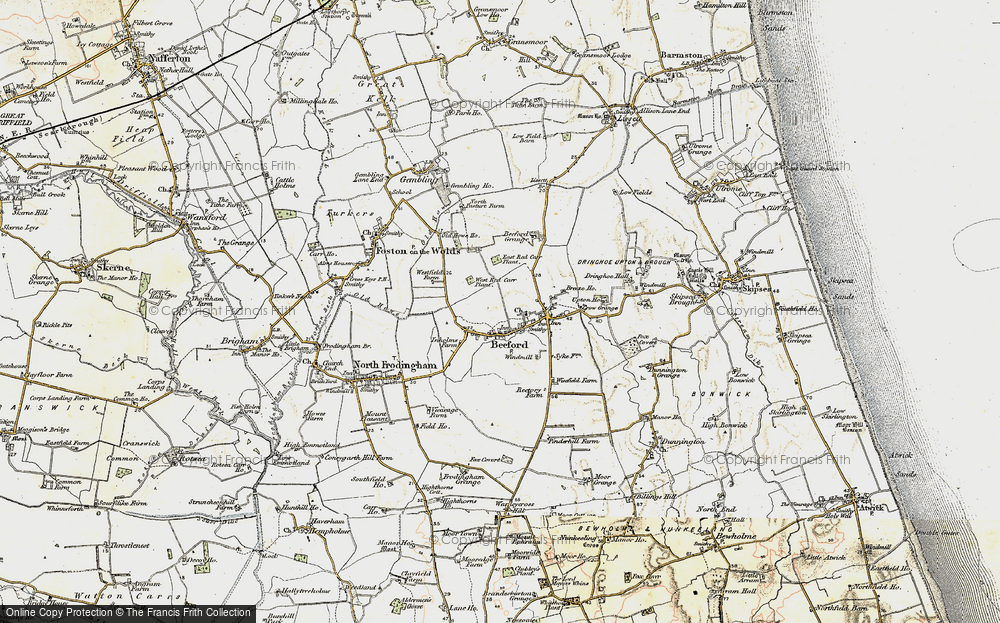Old Map of Beeford, 1903-1904 in 1903-1904