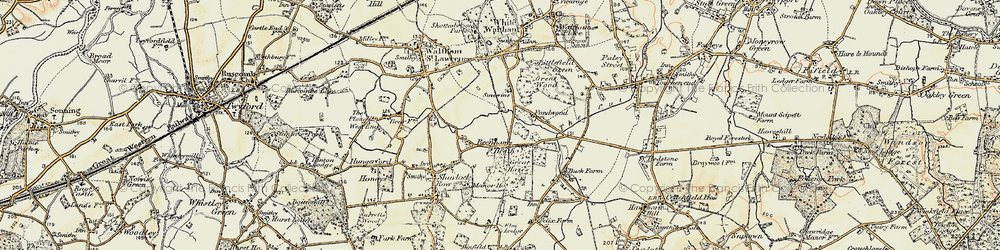 Old map of Beenham's Heath in 1897-1909