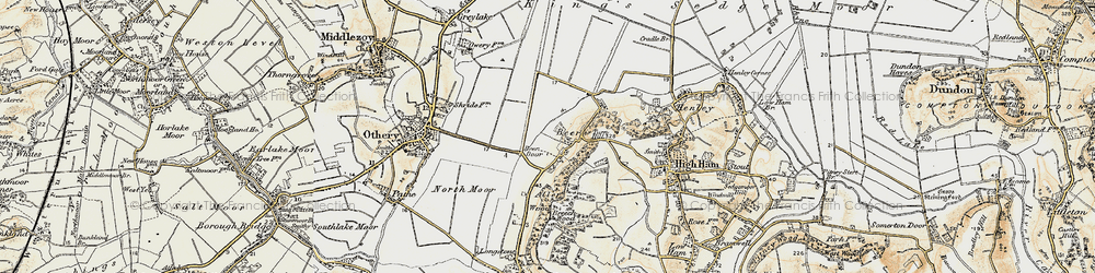 Old map of Turn Hill in 1898-1900