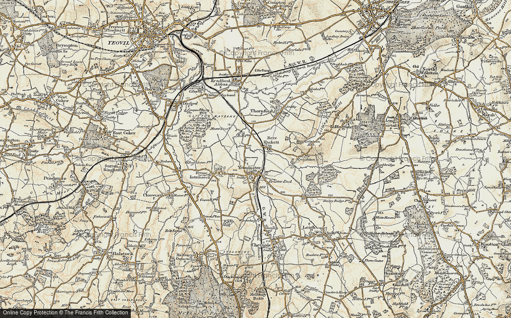 Old Map of Beer Hackett, 1899 in 1899