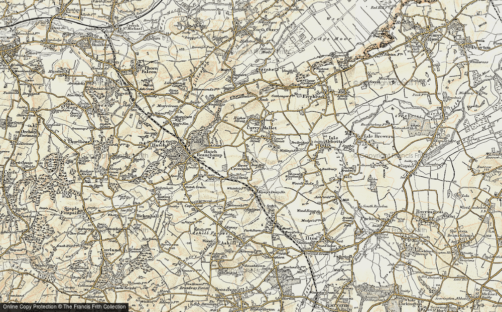 Old Map of Beercrocombe, 1898-1900 in 1898-1900