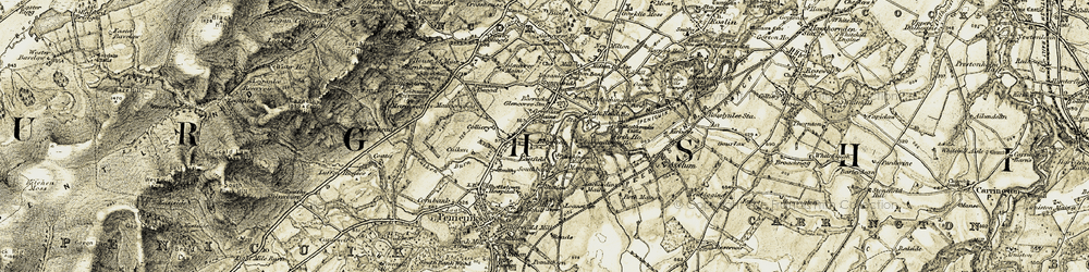 Old map of Beeslack in 1903-1904