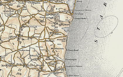 Old map of Widdicombe Ho in 1899