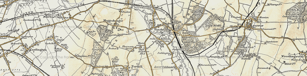 Old map of Beeston in 1898-1901