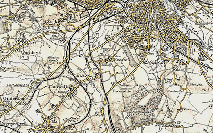Old map of Beeston in 1903