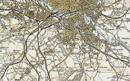Old map of Beeston Hill in 1903