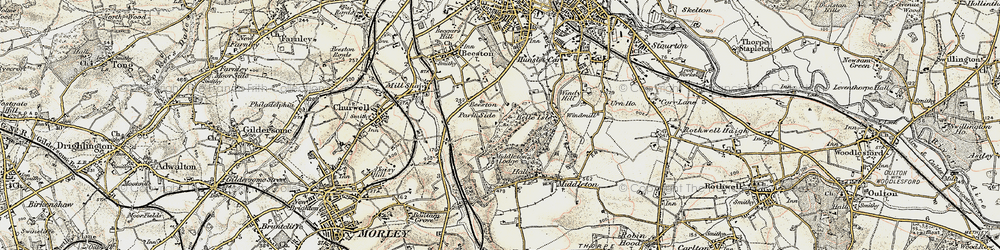Old map of Beeston Park Side in 1903