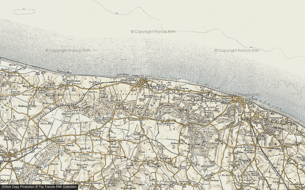 Old Map of Beeston Regis, 1901-1902 in 1901-1902
