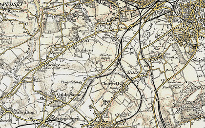 Old map of Beeston Royds in 1903