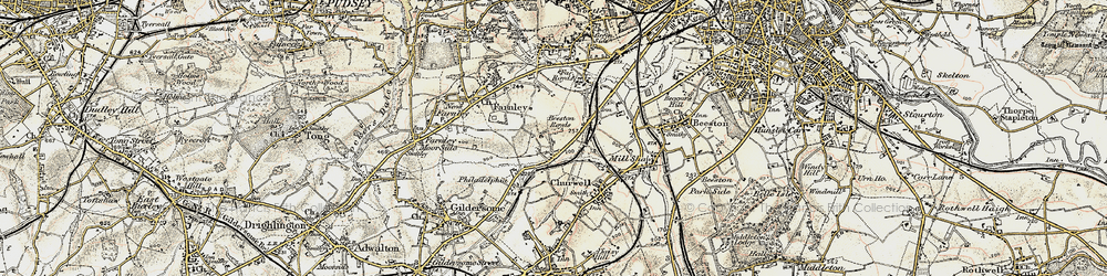 Old map of Beeston Royds in 1903