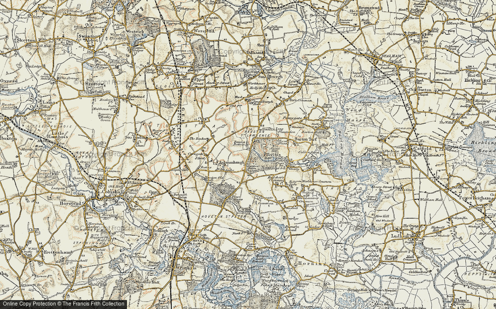 Old Map of Beeston St Lawrence, 1901-1902 in 1901-1902