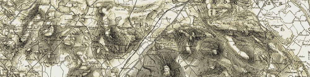 Old map of Beeswing in 1904-1905
