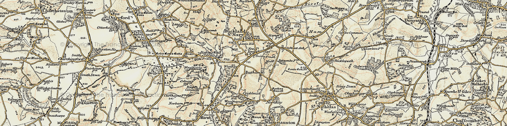 Old map of Beetham in 1898-1900