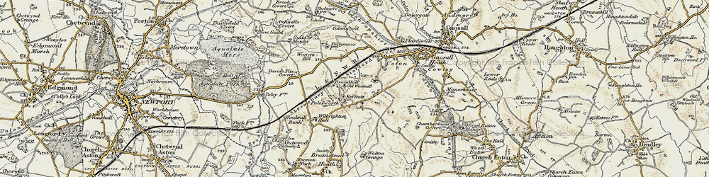 Old map of Beffcote in 1902