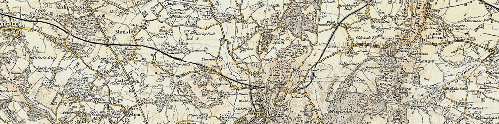 Old map of Beggars Ash in 1899-1901