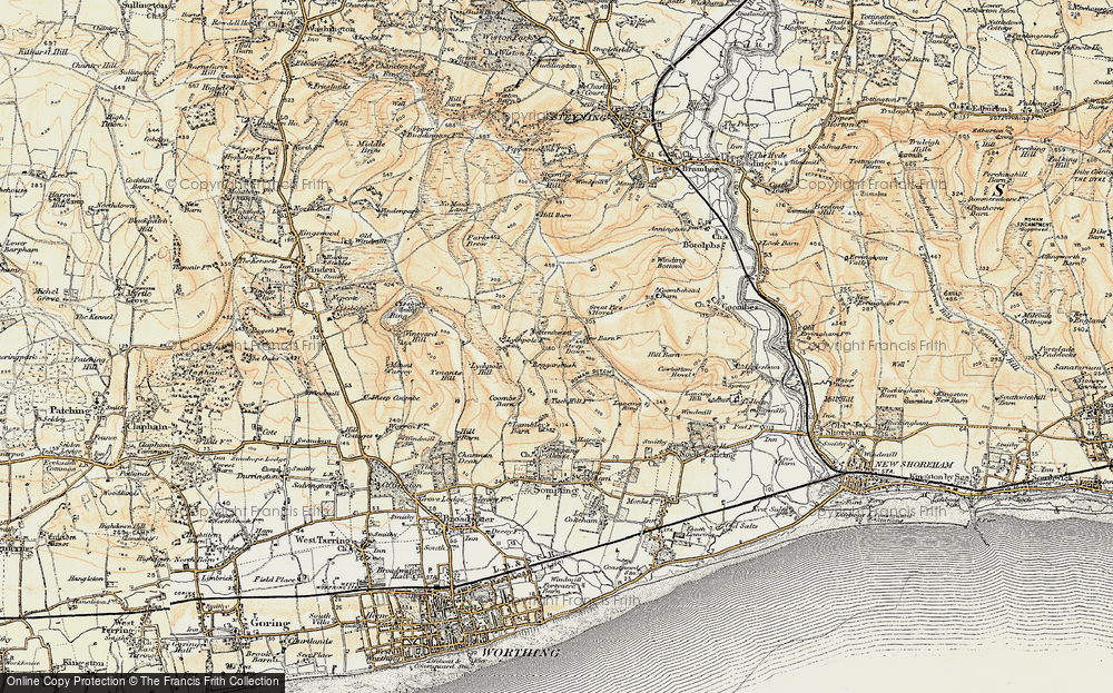 Old Map of Beggars Bush, 1898 in 1898