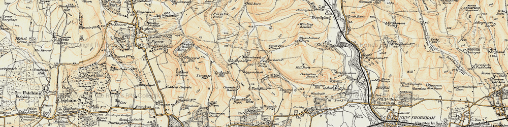 Old map of Beggars Bush in 1898