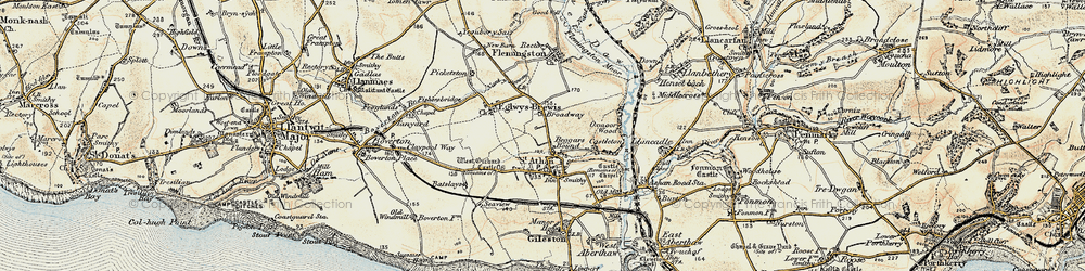 Old map of Beggars Pound in 1899-1900