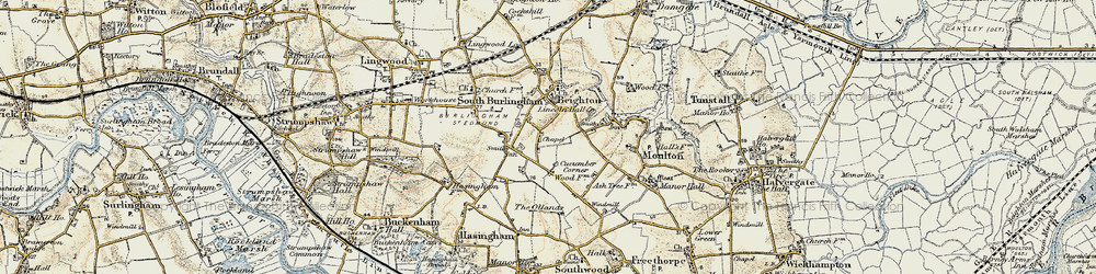 Old map of Beighton in 1901-1902