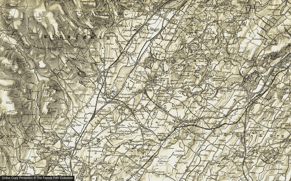 Old Map of Historic Map covering Woodside in 1905-1906