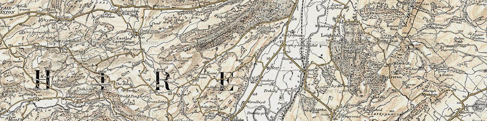 Old map of Belan Locks in 1902-1903