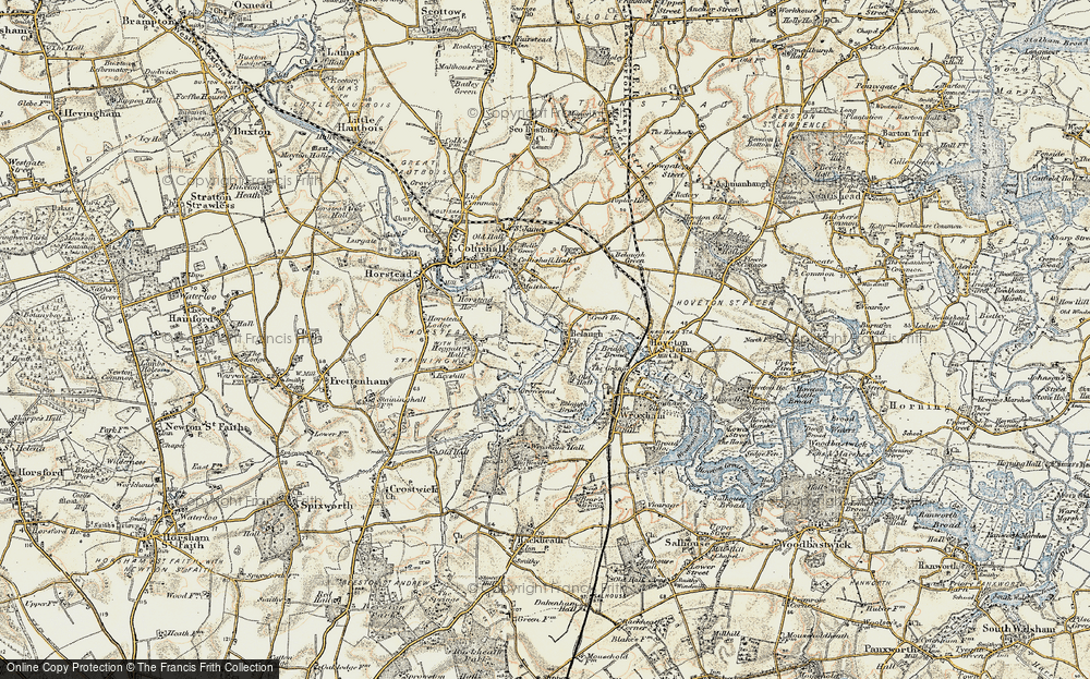 Old Map of Belaugh, 1901-1902 in 1901-1902