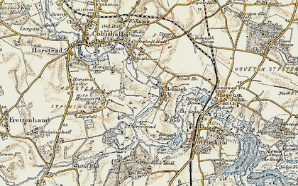 Old map of Belaugh in 1901-1902