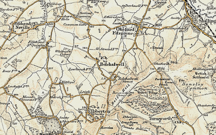 Old map of Belchalwell in 1897-1909