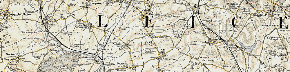 Old map of Belcher's Bar in 1902-1903