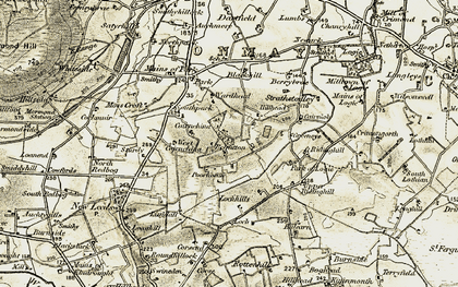 Old map of Balearn in 1909-1910