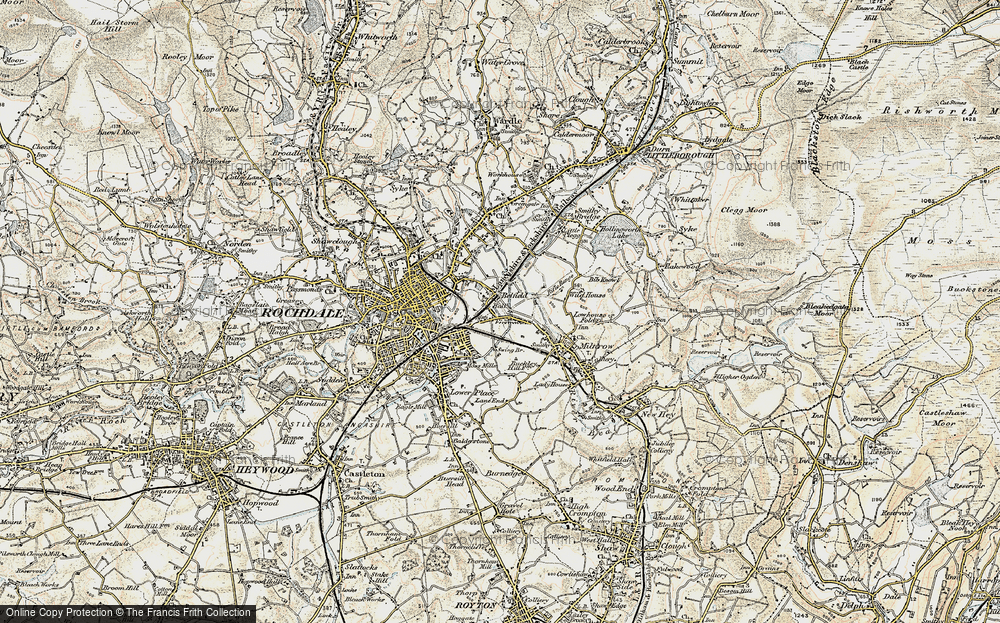 Old Map of Belfield, 1903 in 1903