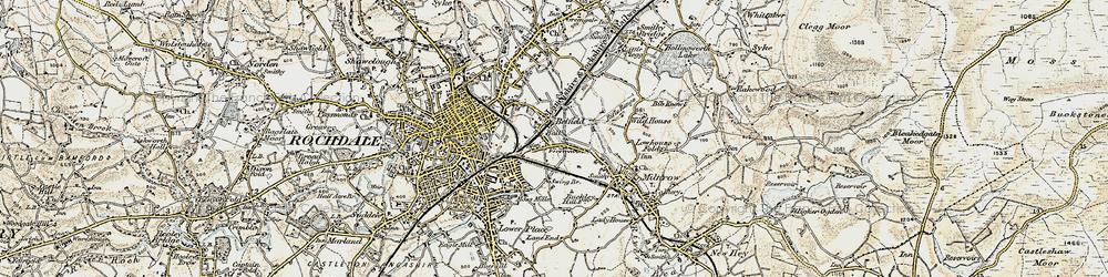 Old map of Belfield in 1903