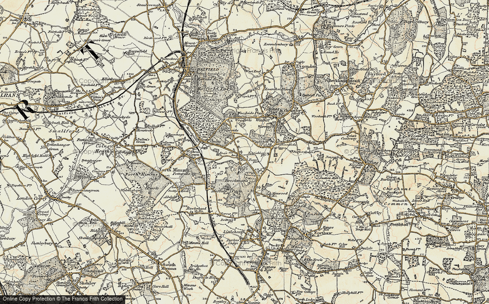 Old Map of Bell Bar, 1897-1898 in 1897-1898