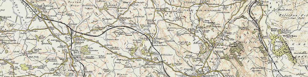 Old map of Bell Busk in 1903-1904