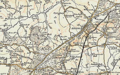 Old map of Bell Common in 1897-1898