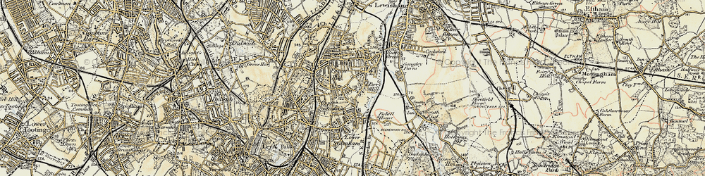 Old map of Bell Green in 1897-1902