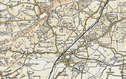 Old map of Bell Hill in 1897-1900