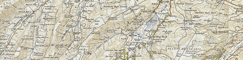 Old map of Bella in 1903-1904