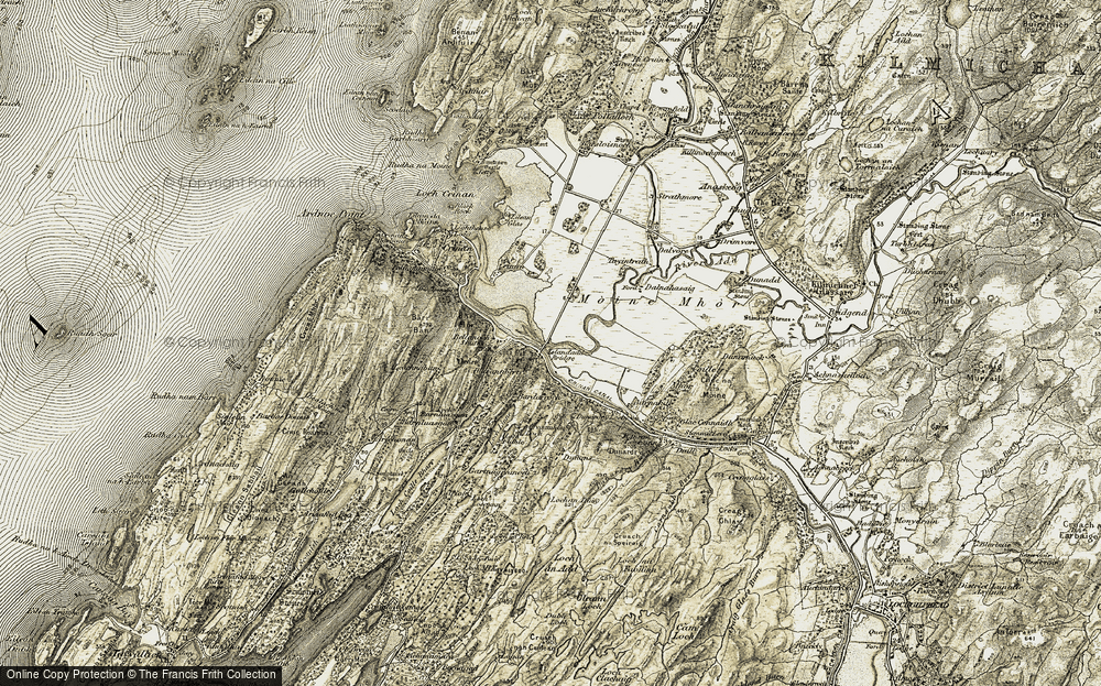 Old Map of Bellanoch, 1906-1907 in 1906-1907