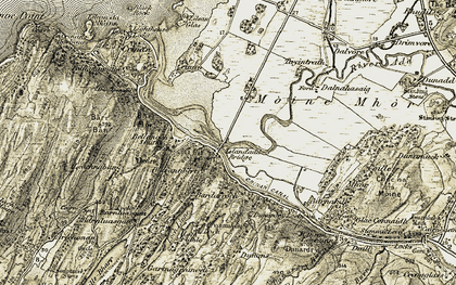 Old map of Bellanoch in 1906-1907