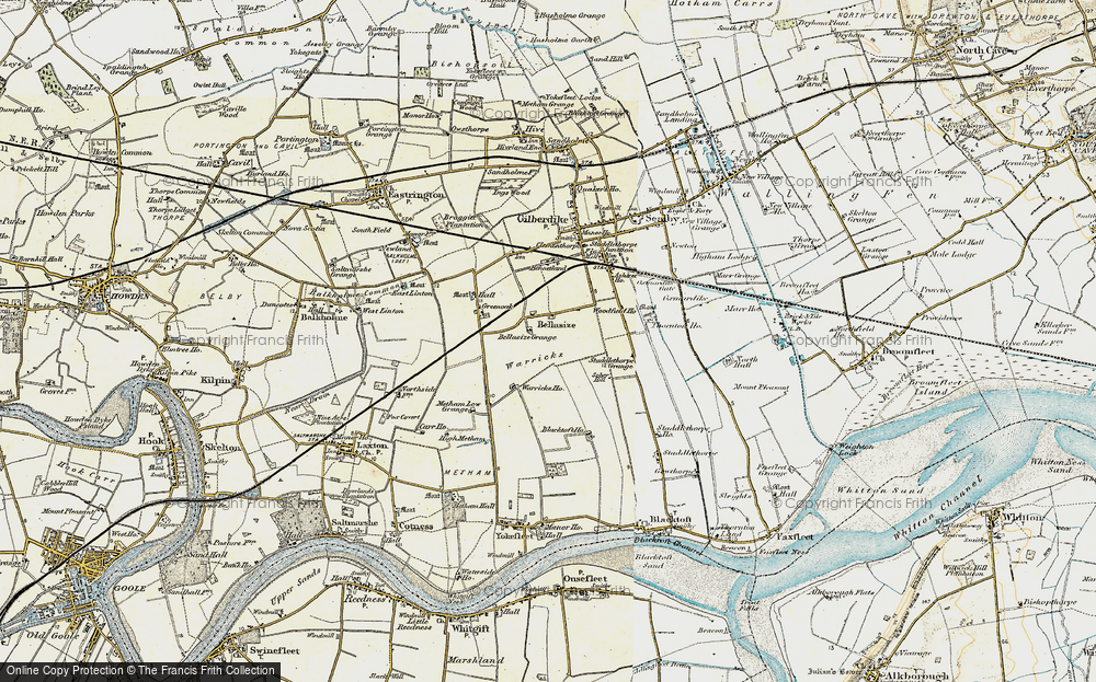 Old Map of Historic Map covering Bellasize Grange in 1903