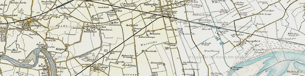 Old map of Bellasize Grange in 1903