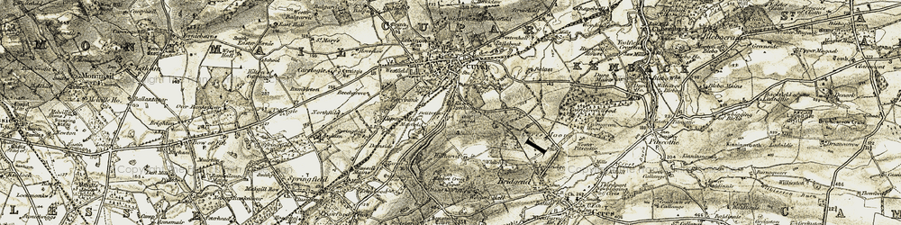 Old map of Bellbrae in 1906-1908