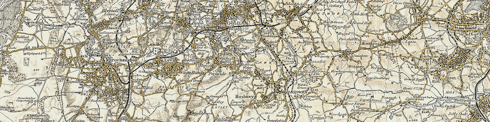 Old map of Belle Vale in 1901-1902