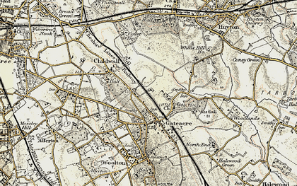 Old map of Belle Vale in 1902-1903