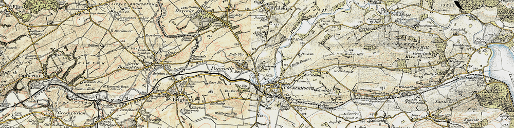 Old map of Belle Vue in 1901-1904
